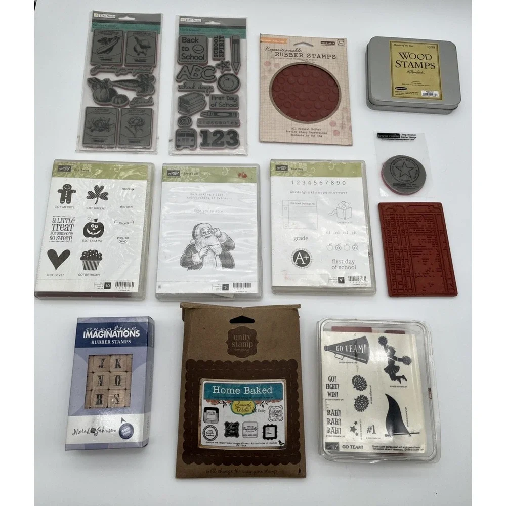 Mixed Lot Cling Rubber Stamps Stampin' Up Hero Arts TPC Studio